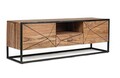 Comoda TV Egon, Bizzotto, 145x40x50 cm, otel/lemn de salcam