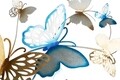 Decoratiune de perete Butterflies Light Blue, Mauro Ferretti, 132x95.5 cm, fier, multicolor