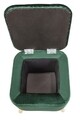 Taburet cu spatiu de depozitare ascuns, Wenko, Velvet, 2 in 1, 36.5 x 36 x 41 cm, lemn/poliester, verde