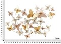 Decoratiune de perete Butterflies Light Pink, Mauro Ferretti, 132x95.5 cm, fier, multicolor