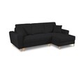 Coltar extensibil dreapta 4 locuri, Moghan, Micadoni Home, NL, 241x145x88 cm, poliester Boucle, negru