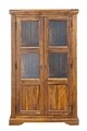 Vitrina Chateaux, Bizzotto, 85 x 35 x 150 cm, lemn masiv de salcam indian