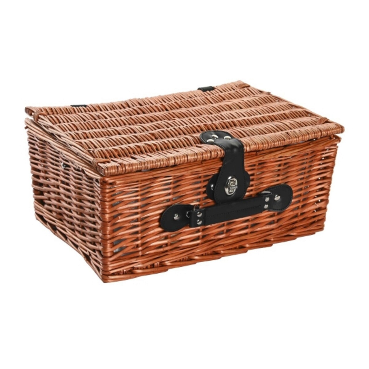 Cos De Picnic Pentru 4 Persoane, DKD Home Decor, 48 X 28 X 18 Cm, Rachita, Natural/rosu