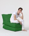 Fotoliu extensibil, Siesta, Ferndale Bean Bag, 55 - 180 cm, poliester impermeabil, verde