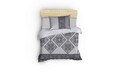 Lenjerie de pat pentru o persoana (FR), Alope - Grey, Cotton Box, Bumbac Ranforce