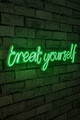 Decoratiune luminoasa LED, Treat Yourself, Benzi flexibile de neon, DC 12 V, Verde