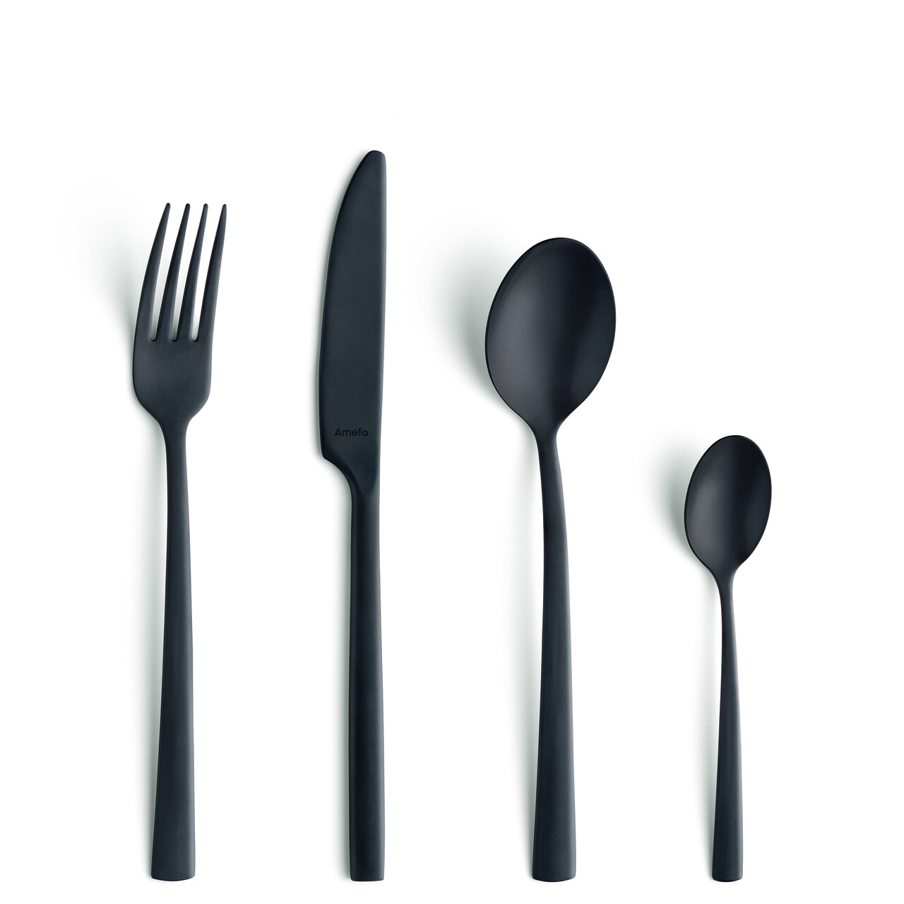 Set tacamuri, 16 piese, Amefa, Manille Vintage Black, inox, negru - 1 | YEO