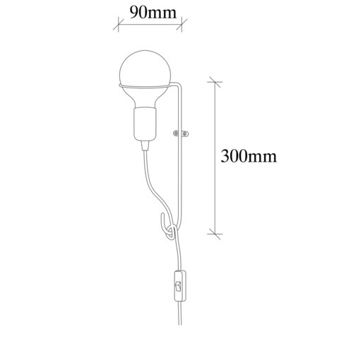 Aplica de perete, Pota - 3661, Opviq, 9 x 15 x 30 cm, 1 x E27, 40W, cupru