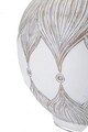 Lampa de masa, Atene, Mauro Ferretti, 1 x E27, 40W, Ø38 x 59 cm, polirasina/fier/textil, alb antic/maro