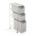 Organizator pentru baie cu 3 compartimente Melissa, Versa, 15.5x28x57 cm, alb