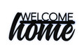 Decoratiune luminoasa LED, Welcome Home, MDF, 60 LED-uri, Albastru