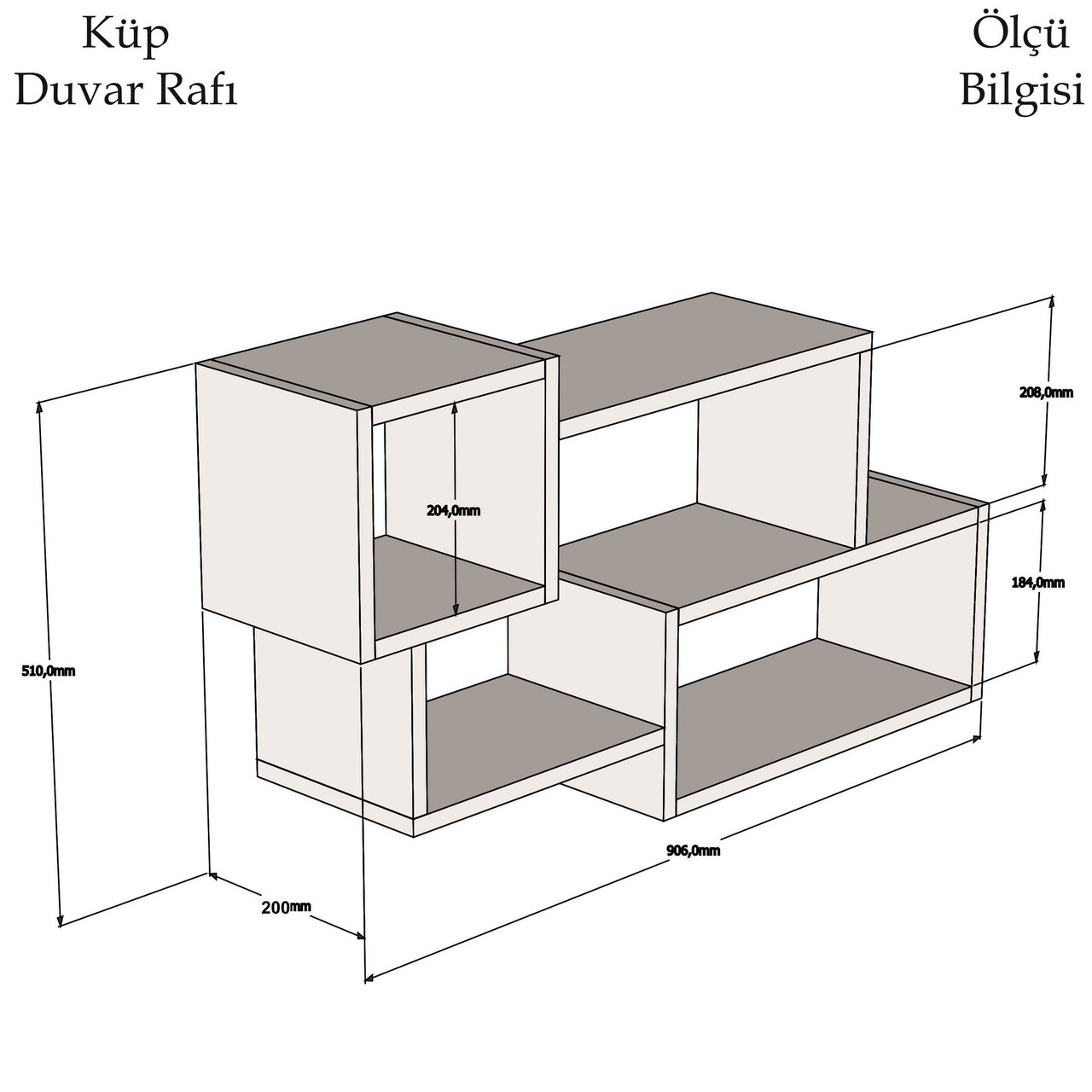 Raft pentru perete Afro, Puqa Design, 51x20x90,6 cm, alb/antracit - 2 | YEO