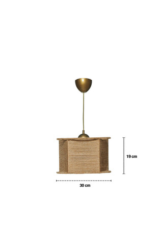 Lustra, FullHouse, 390FLH1802, Iuta lucrata manual, Maro / Natural