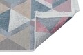 Covor Kilim cu 2 fete, Arya 10 Blue/Pink, Baketo, 100% bumbac reciclat, 80x300 cm