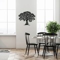 Decoratiune de perete, Monumental Tree 5, Metal, Dimensiune: 70 x 58 cm, Negru