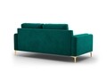 Canapea, Orrino, Mazzini Sofas, 2 locuri, gold legs, 170x94x82 cm, catifea, turcoaz