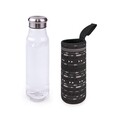 Sticla cu husa termoizolanta Arrows, Iris Barcelona, 550 ml, sticla borosilicata/neopren, negru