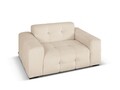 Canapea 2 locuri, Kendal, Micadoni Home, BL, 156x103x79 cm, catifea, bej deschis