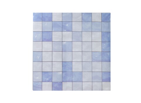 Autocolant decorativ Plaid, 30x30 cm, 8 piese, polipropilena, albastru