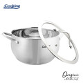 Oala cu capac 4.3 L, ORIGINI by Chef Nicolai Tand, Cooking by Heinner, 22x11.5 cm, inox/sticla termorezistenta, argintiu