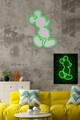 Decoratiune luminoasa LED, Mickey Mouse,  Benzi flexibile de neon, DC 12 V, Verde