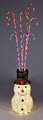 Decoratiune luminoasa de exterior Snowman w Candy Canes, 157 LED-uri, transformator IP44, 180 cm, rosu