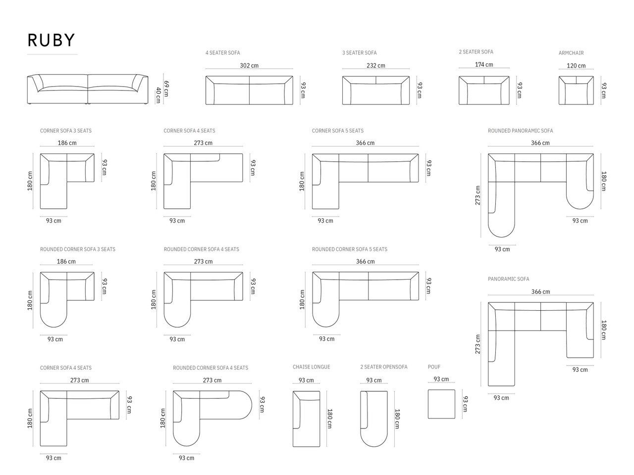 Taburet, Ruby, Micadoni Home, BL, 93x93x40 cm, piele ecologica, gri dove