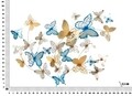 Decoratiune de perete Butterflies Light Blue, Mauro Ferretti, 132x95.5 cm, fier, multicolor