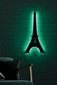 Decoratiune luminoasa LED, Eiffel Tower, MDF, 60 LED-uri, Verde