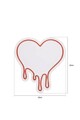 Decoratiune luminoasa LED, Melting Heart,  Benzi flexibile de neon, DC 12 V, Alb