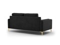 Canapea, Orrino, Mazzini Sofas, 2 locuri, gold legs, 170x94x82 cm, catifea, negru