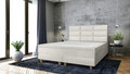 Pat matrimonial, Stockholm, Harmony E, 160x200 cm, saltea tip Pocket, topper memory, Bej