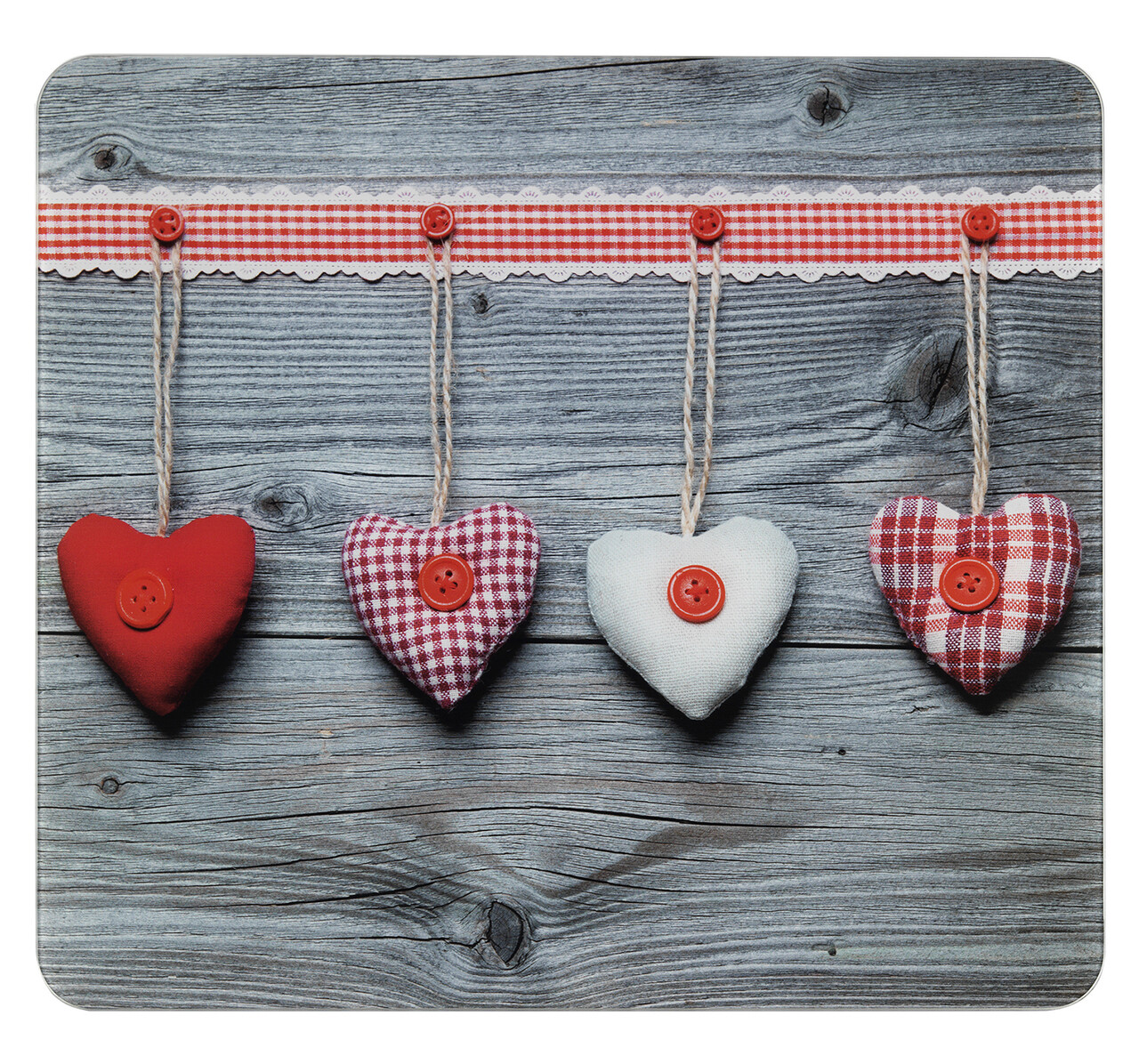 Protectie Aragaz, Wenko, Multi Hearts, 55 X 50 X 0.5 Cm, Sticla Termorezistenta, Multicolor