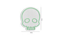 Decoratiune luminoasa LED, Skull, Benzi flexibile de neon, DC 12 V, Verde