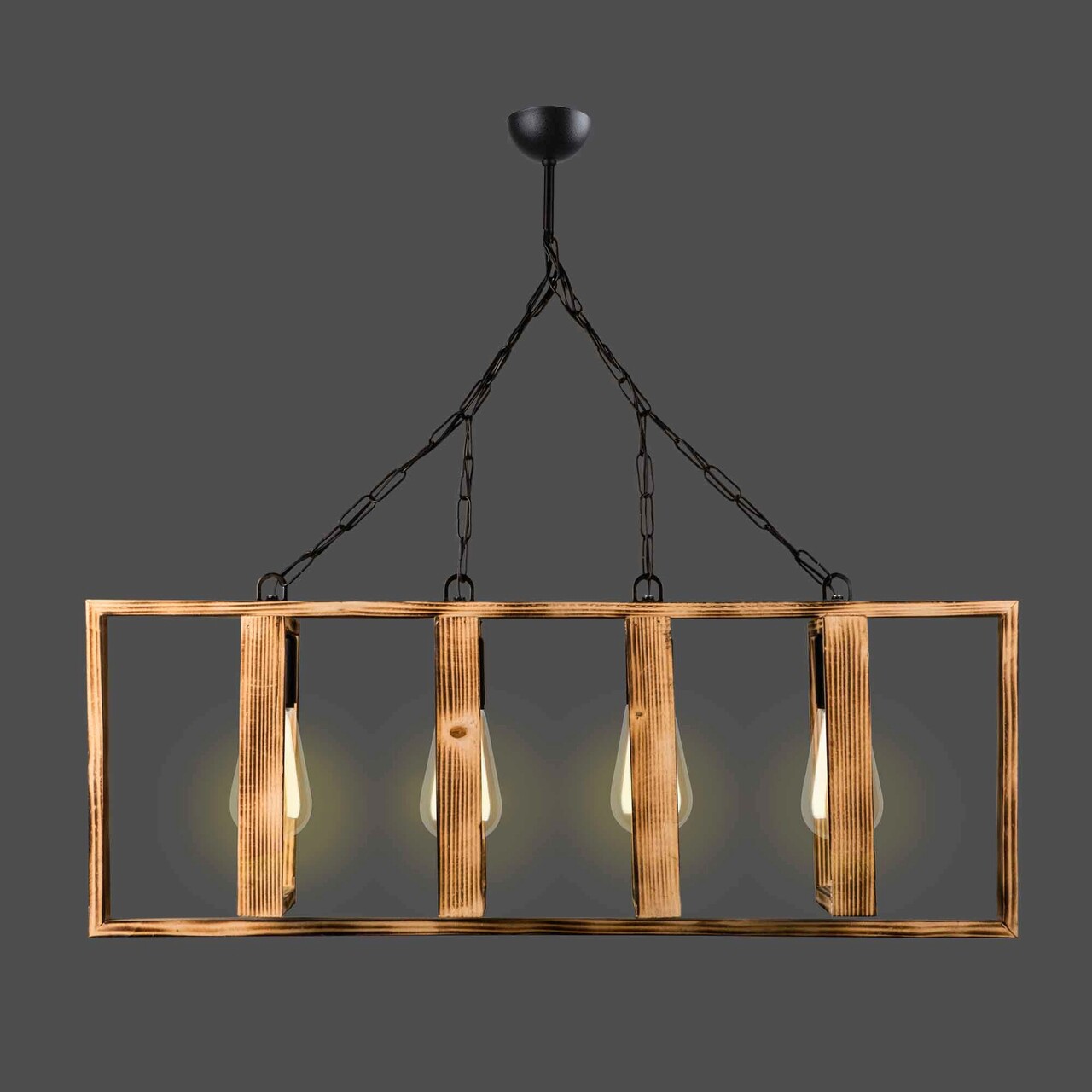 Candelabru, Squid Lighting, Oro, 82 x 20 x 71 cm, lemn, maro