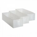 Set 3 organizatoare sertar Jocca, 30x10.5x8 cm, plastic, alb mat