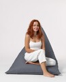 Fotoliu puf, Bean Bag Ferndale, Pyramid Bed, 145 cm, poliester impermeabil, gri fumuriu