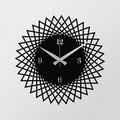 Ceas de perete, Enzoclock - S026, metal, 48 x 48 cm, negru