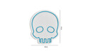 Decoratiune luminoasa LED, Skull, Benzi flexibile de neon, DC 12 V, Albastru