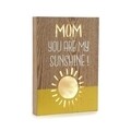 Decoratiune luminoasa Mom Sunshine, Versa, 20x28 cm, lemn