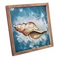 Tablou decorativ, Horn Snail, Creaciones Meng, 32x32 cm, hartie/lemn