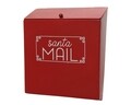 Decoratiune Mailbox, Decoris, 12.5x23x26.5 cm, metal, rosu/alb