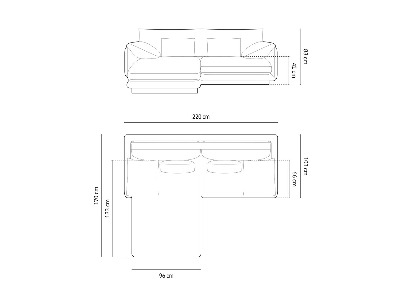 Coltar stanga 3 locuri, Torino-184, Micadoni Home, 220x170x83 cm, catifea, gri deschis