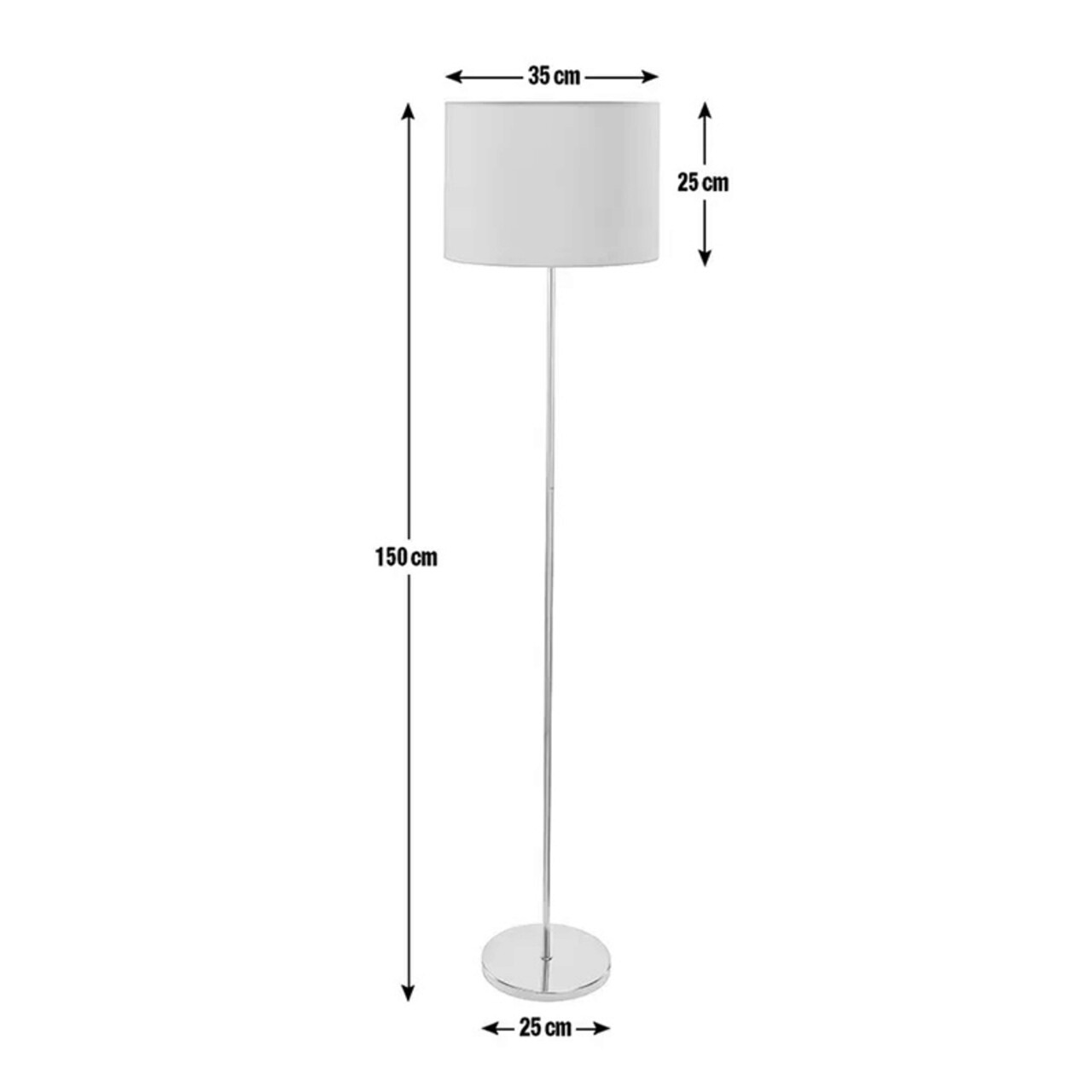 Lampadar Clap, Pakoworld, 30x30x150 cm, 1 x E27, 100W, metal/PVC, auriu/gri inchis