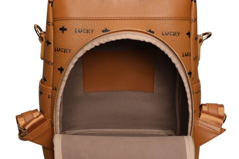 Rucsac, Lucky Bees, 920 Mustard, piele ecologica, mustar