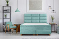 Pat matrimonial, Stockholm, Harmony E, 180x200 cm, saltea tip Pocket, topper memory, Mint