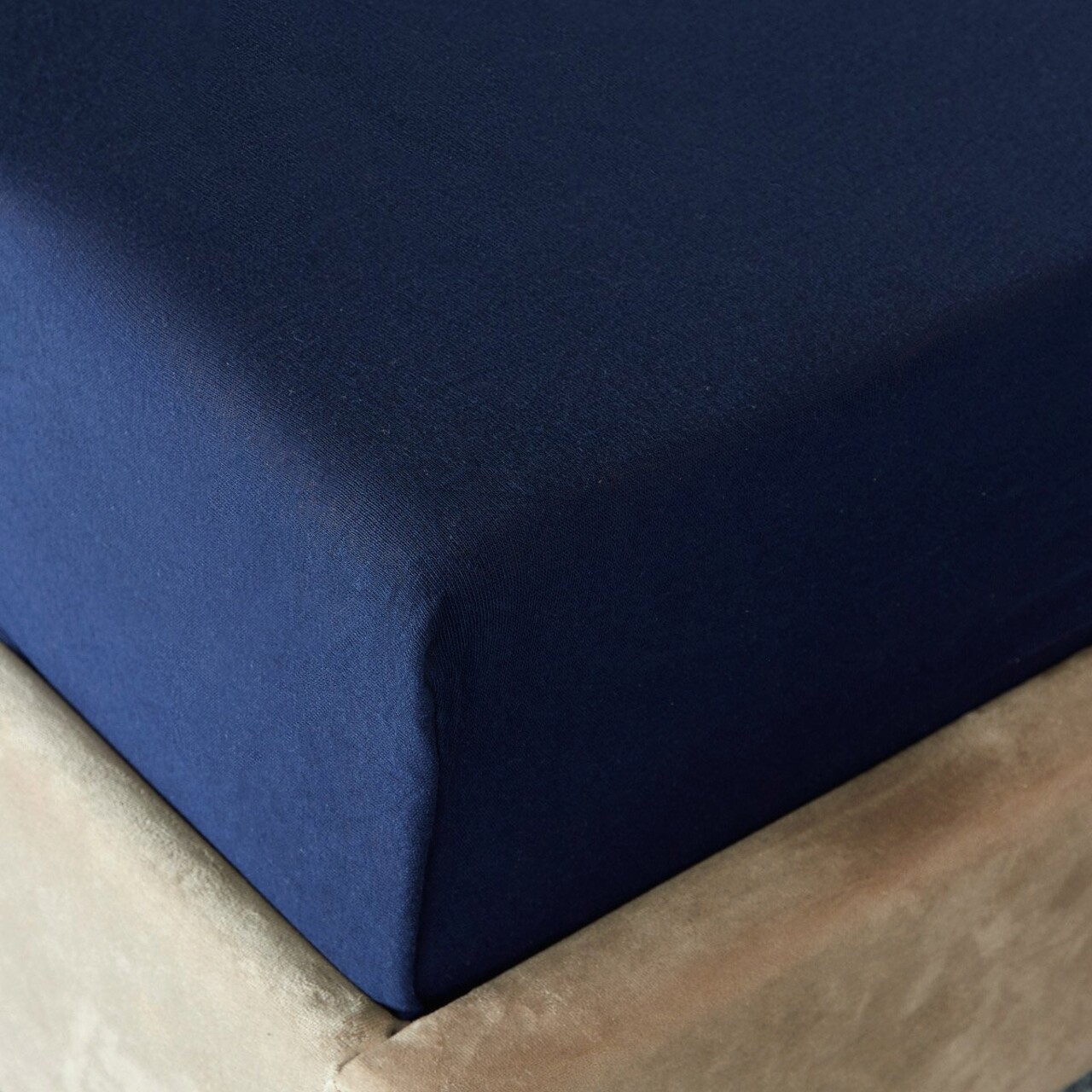 Cearceaf de pat cu elastic Claire, Homla, 90x200 cm, bumbac, albastru