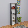 Corp biblioteca Courtnai, Pakoworld, 40x19.5x170 cm, PAL melaminat, antracit/alb