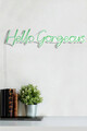 Decoratiune luminoasa LED, Hello Gorgeous, Benzi flexibile de neon, DC 12 V, Verde