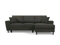 Coltar extensibil dreapta 4 locuri, Moghan, Micadoni Home, BL, 241x145x88 cm, velur, negru